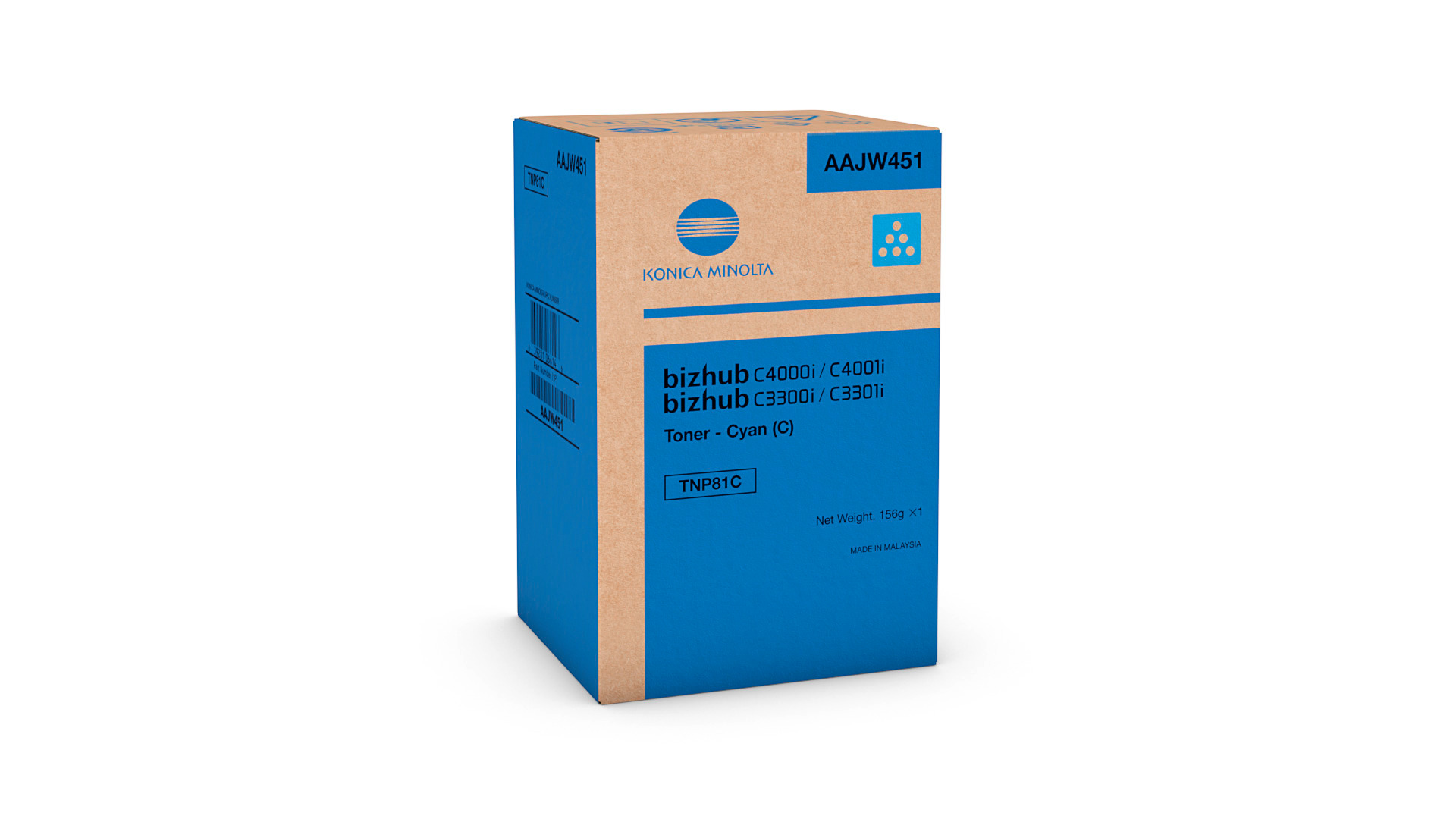 Toner Cyan for bizhub C3300i, C4000i, C3301i, C4001i- TNP81C 